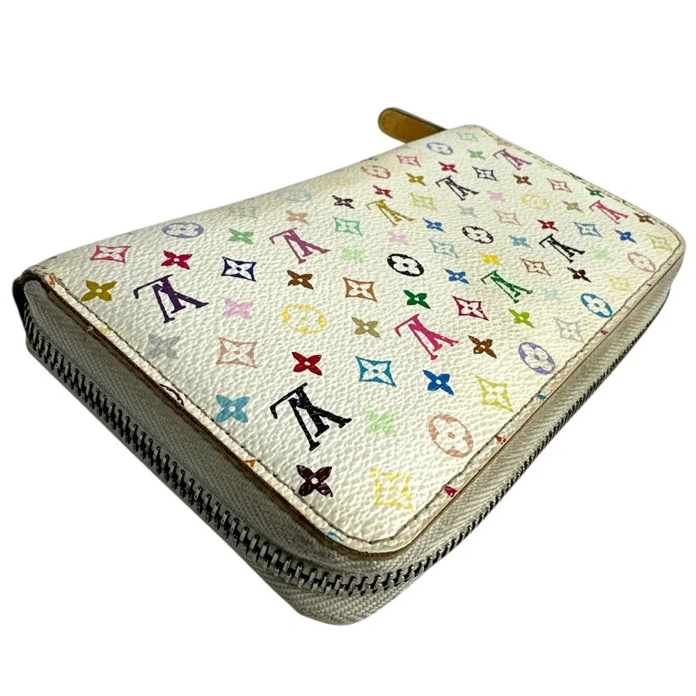 Louis Vuitton White Monogram Multicolor Murakami  Zippy Wallet - Picture 3 of 16